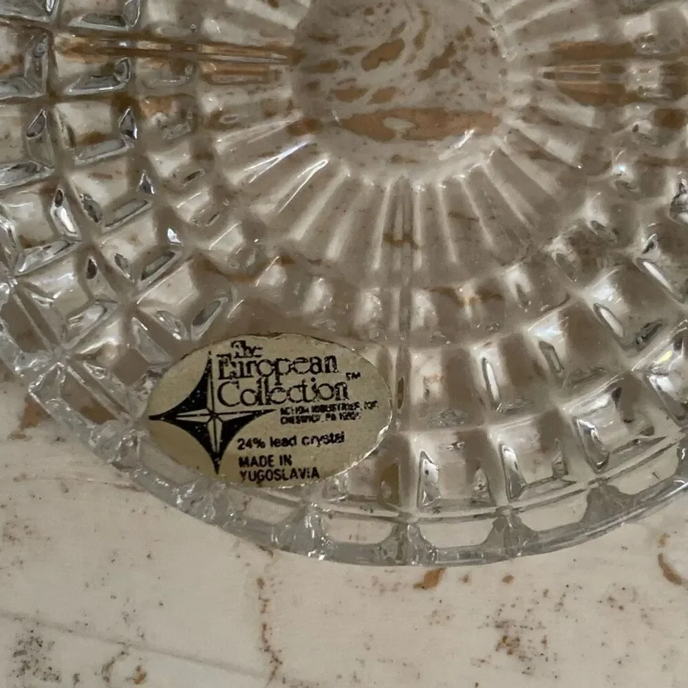 The European collection 24% Leaded Crystal coaster/ small trinket dish